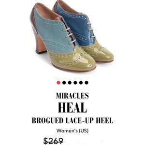 Brand new John Fluevog “Miracles Heal” brogued